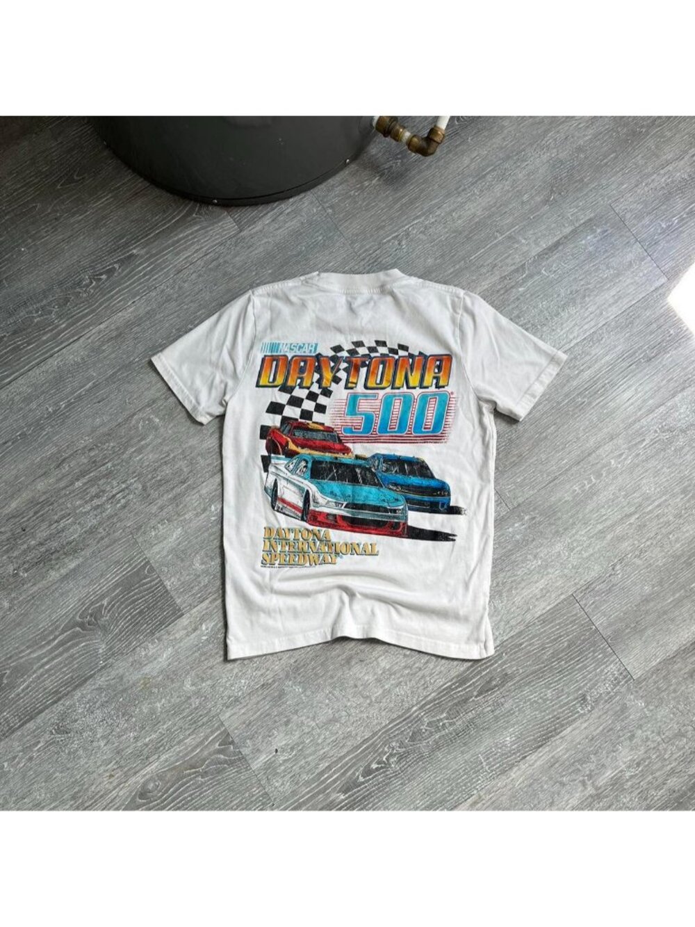 White / Blue / Multi Abercrombie “Daytona 500 / Nascar” Graphic T-Shirt